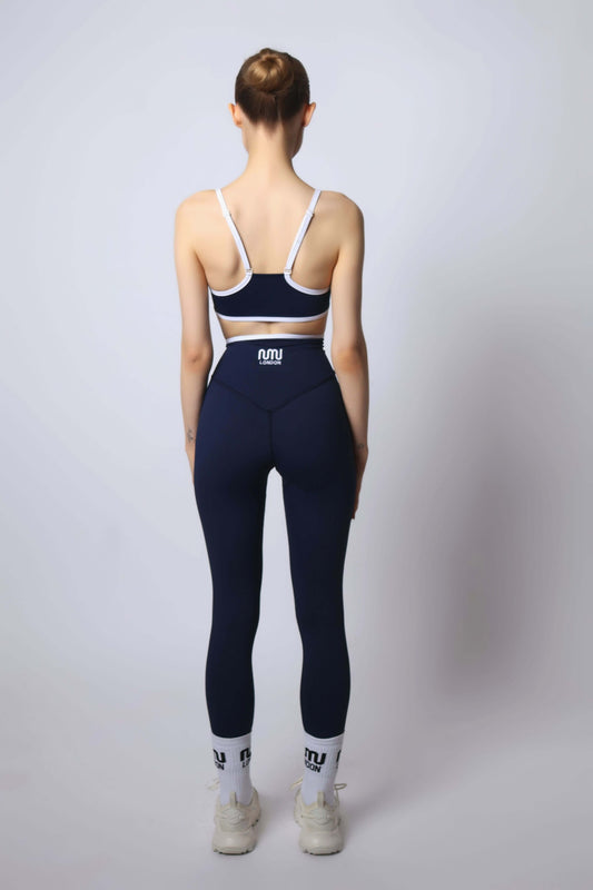 MN London Pulse high waisted leggings women back view full length