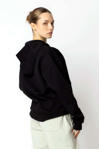 HEAVEN Relaxed Fit Hoodie - Premium Heavyweight Loungewear HEAVEN Hoodie front view HEAVEN Hoodie back view HEAVEN Wide Leg Joggers - Heavyweight Loungewear HEAVEN Joggers front view HEAVEN Wide Leg Joggers lifestyle shot Pulse Sports Bra with white logo